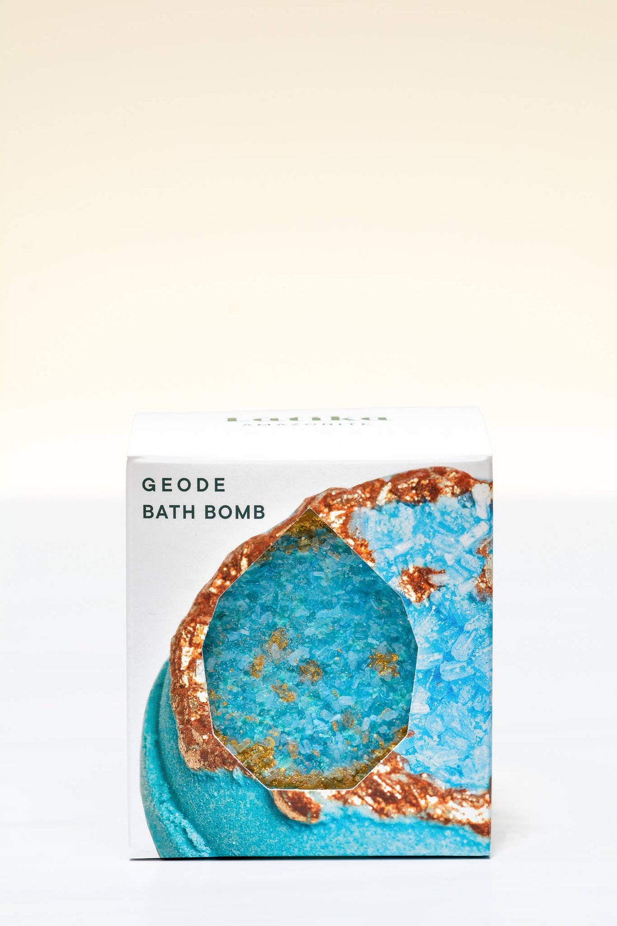 Crystal Geode Bath Bomb, Amazonite Blue + Gold 💎