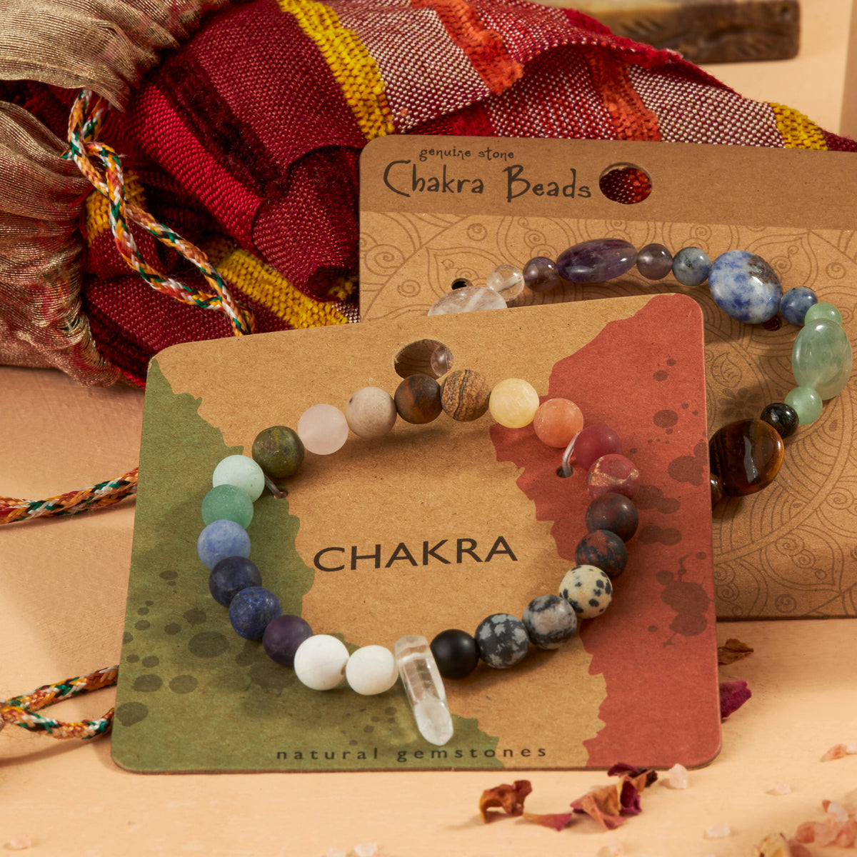 Crystal Point Chakra Crystal Bead Gemstone Bracelets 6mm