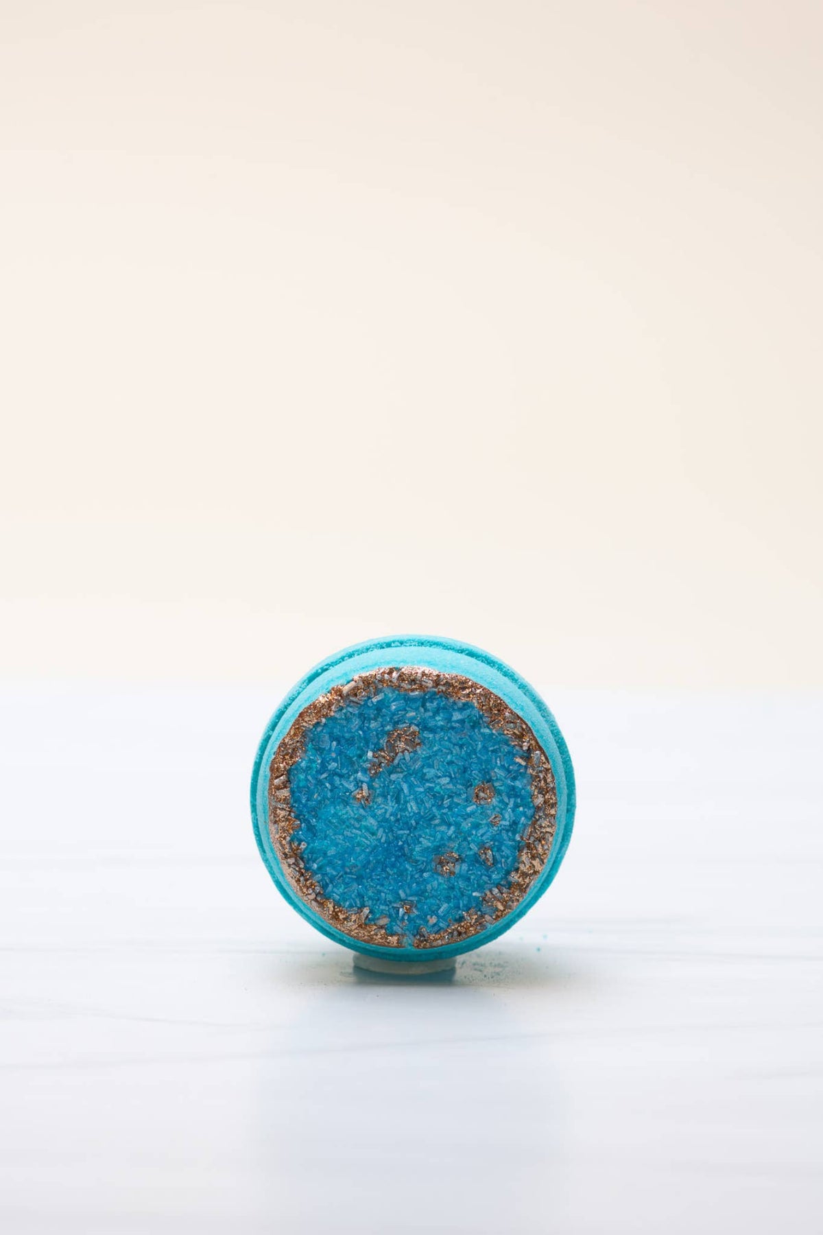 Crystal Geode Bath Bomb, Amazonite Blue + Gold 💎