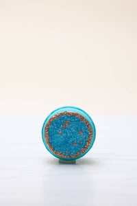 Crystal Geode Bath Bomb, Amazonite Blue + Gold 💎