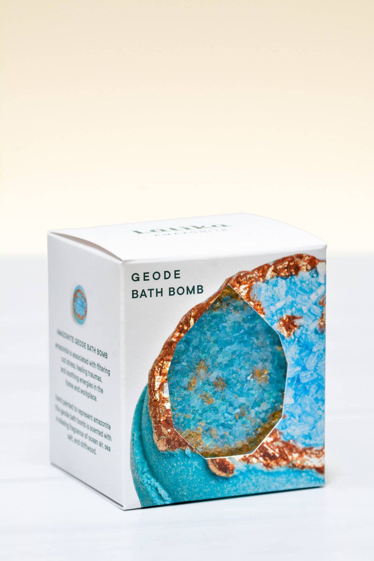 Crystal Geode Bath Bomb, Amazonite Blue + Gold 💎
