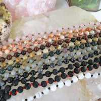 Crystal Gemstone Knotted Necklace - Mala Necklace Spiritual