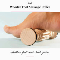 Foot Massager Massage Tool for Feet Wooden Roller 20 x 5 cm