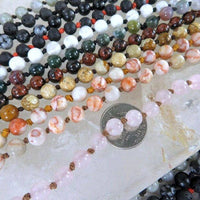 Crystal Gemstone Knotted Necklace - Mala Necklace Spiritual