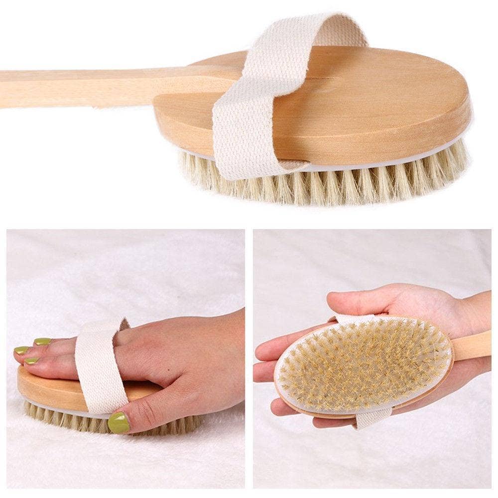 Glamza Pro Long Handle Dry Skin Body Brush