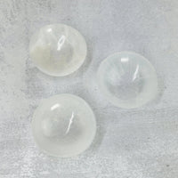 Selenite Round Crystal Bowl - 14 cm Large Charging Plate