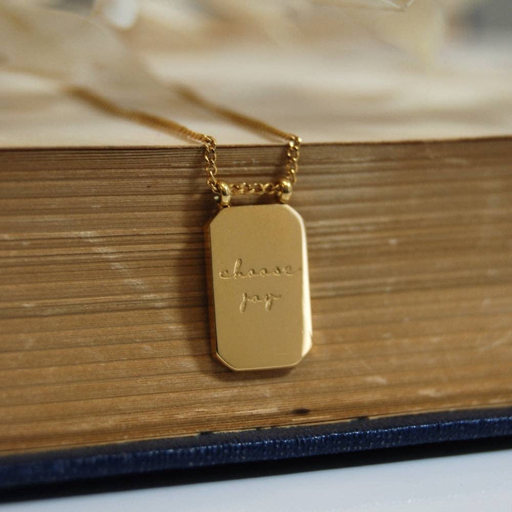 Choose Joy - 18k Gold-Dipped Pendant