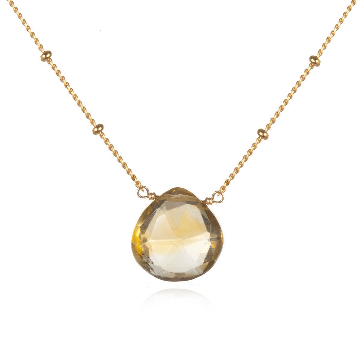 Gemstone Teardrop Necklace