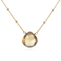 Gemstone Teardrop Necklace