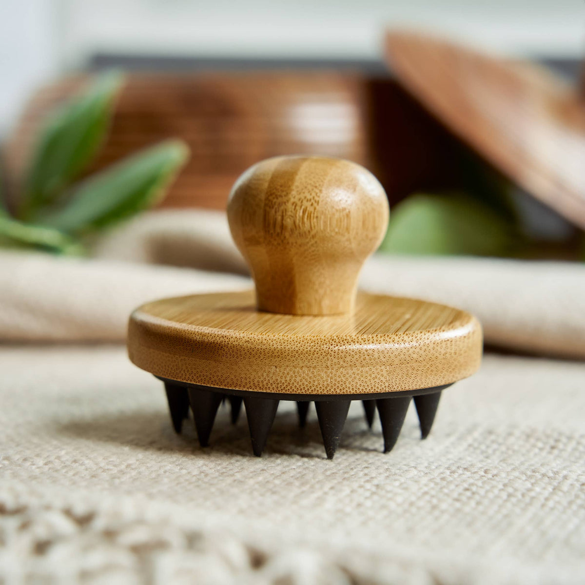 Bamboo + Silicone Scalp & Body Massager | Hair Bestseller