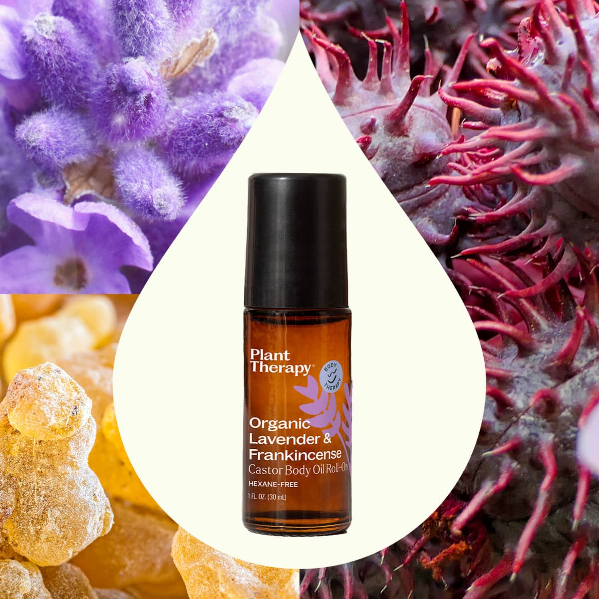 Organic Lavender & Frankincense Castor Body Oil Roll-On 30ml