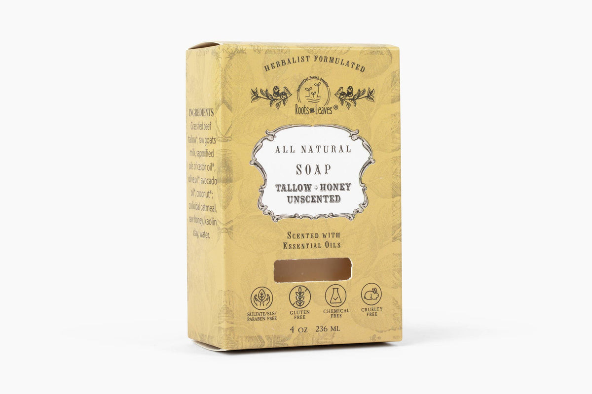 Organic TALLOW+HONEY Unscented Bar Soap