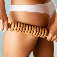 Wooden Cellulite Massage Roller Tool Brush Massager Leg Body