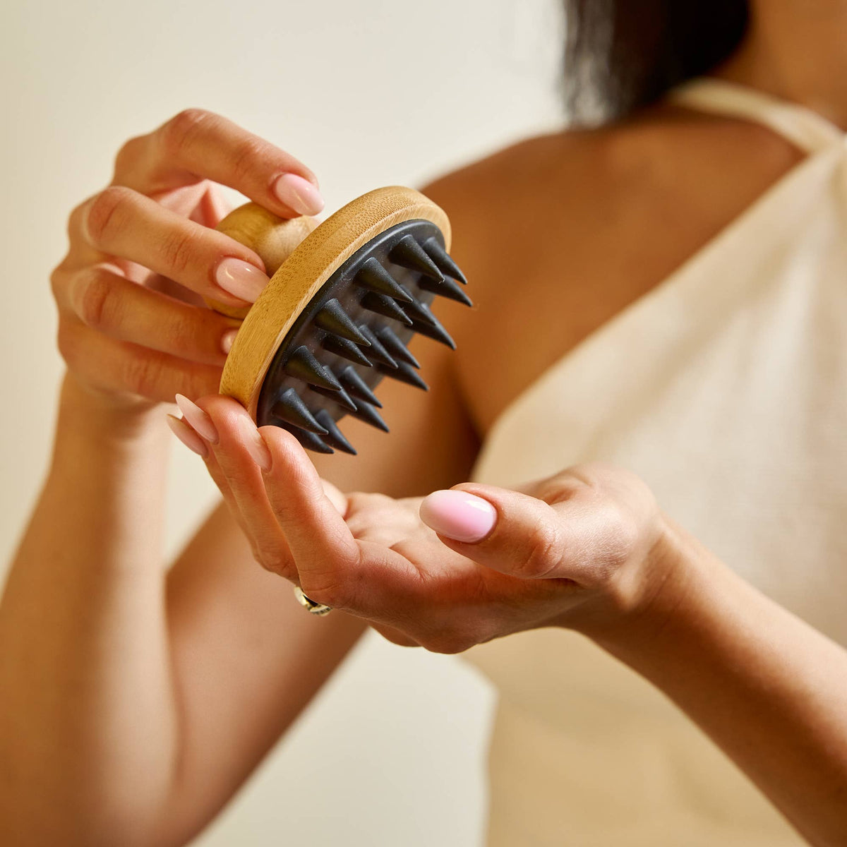 Bamboo + Silicone Scalp & Body Massager | Hair Bestseller