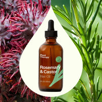Rosemary & Castor Hair Oil 4 oz- Hair Growth & Scalp Health