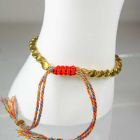 Brass & Copper Beads Tibetan Bracelet - Healing Luck