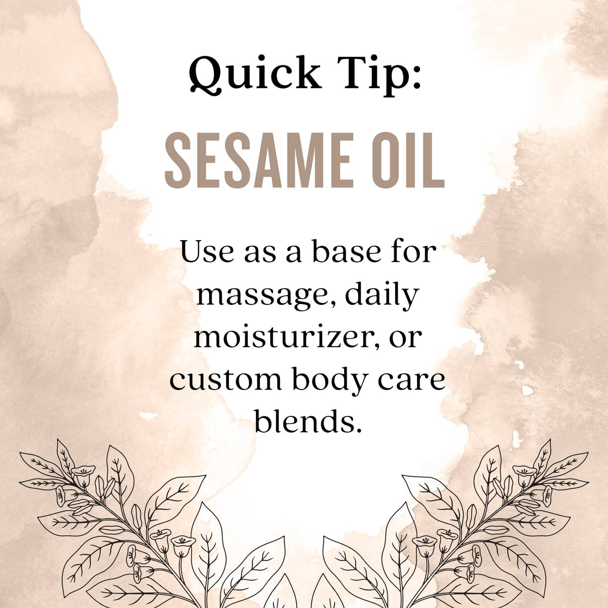 Moisturizing, Soothing Sesame Hair & Skin Care Oil 4 Fl Oz