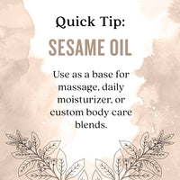 Moisturizing, Soothing Sesame Hair & Skin Care Oil 4 Fl Oz