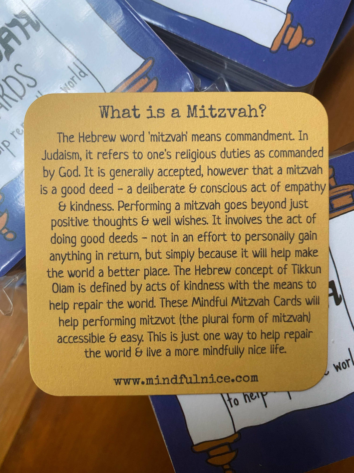 Mindful Mitzvah Cards Inspiring Jewish Wellness Card Deck