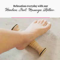 Foot Massager Massage Tool for Feet Wooden Roller 20 x 5 cm