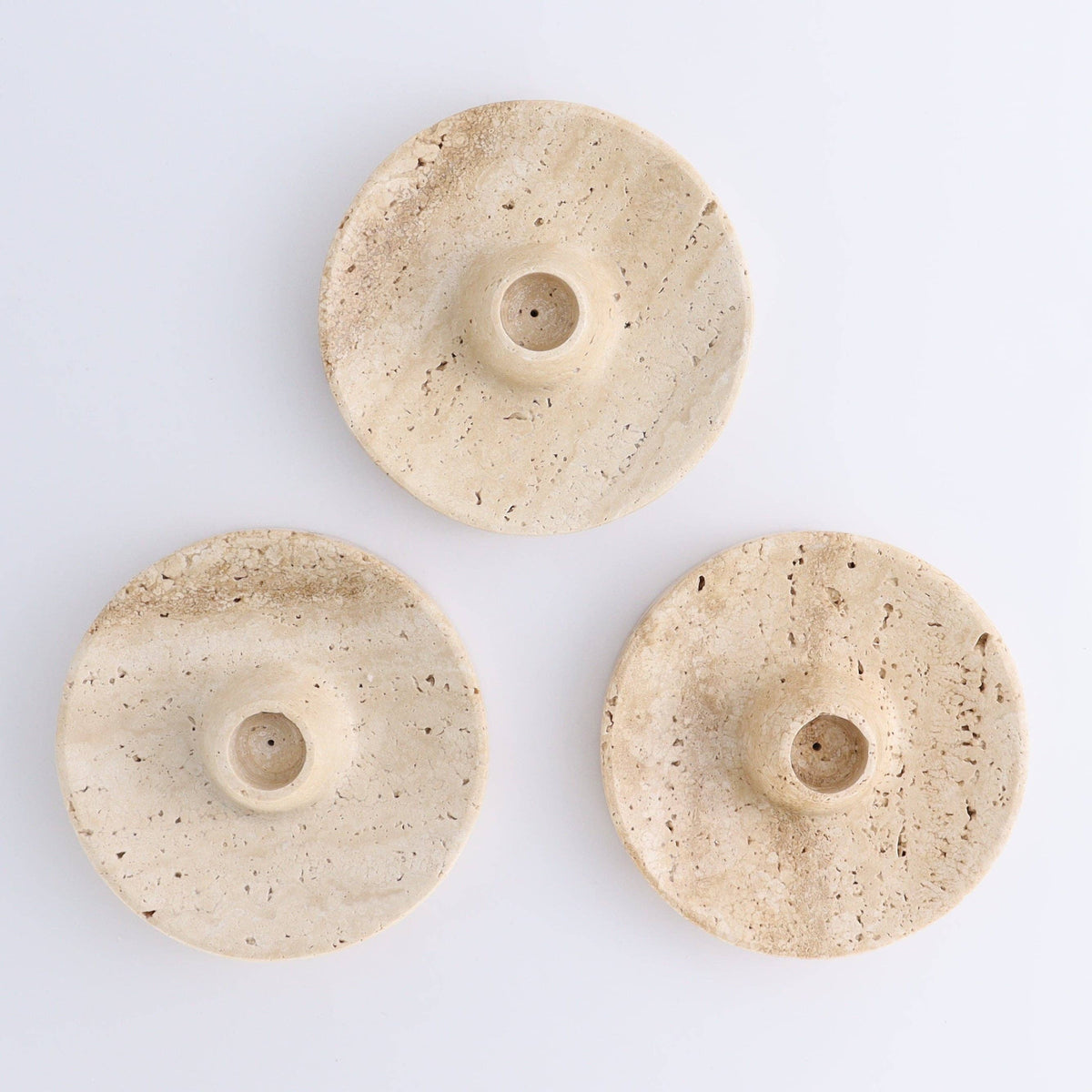 Travertine Palo Santo/Incense/Candle Holder