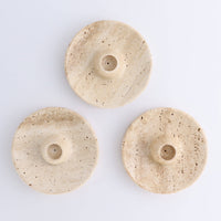 Travertine Palo Santo/Incense/Candle Holder
