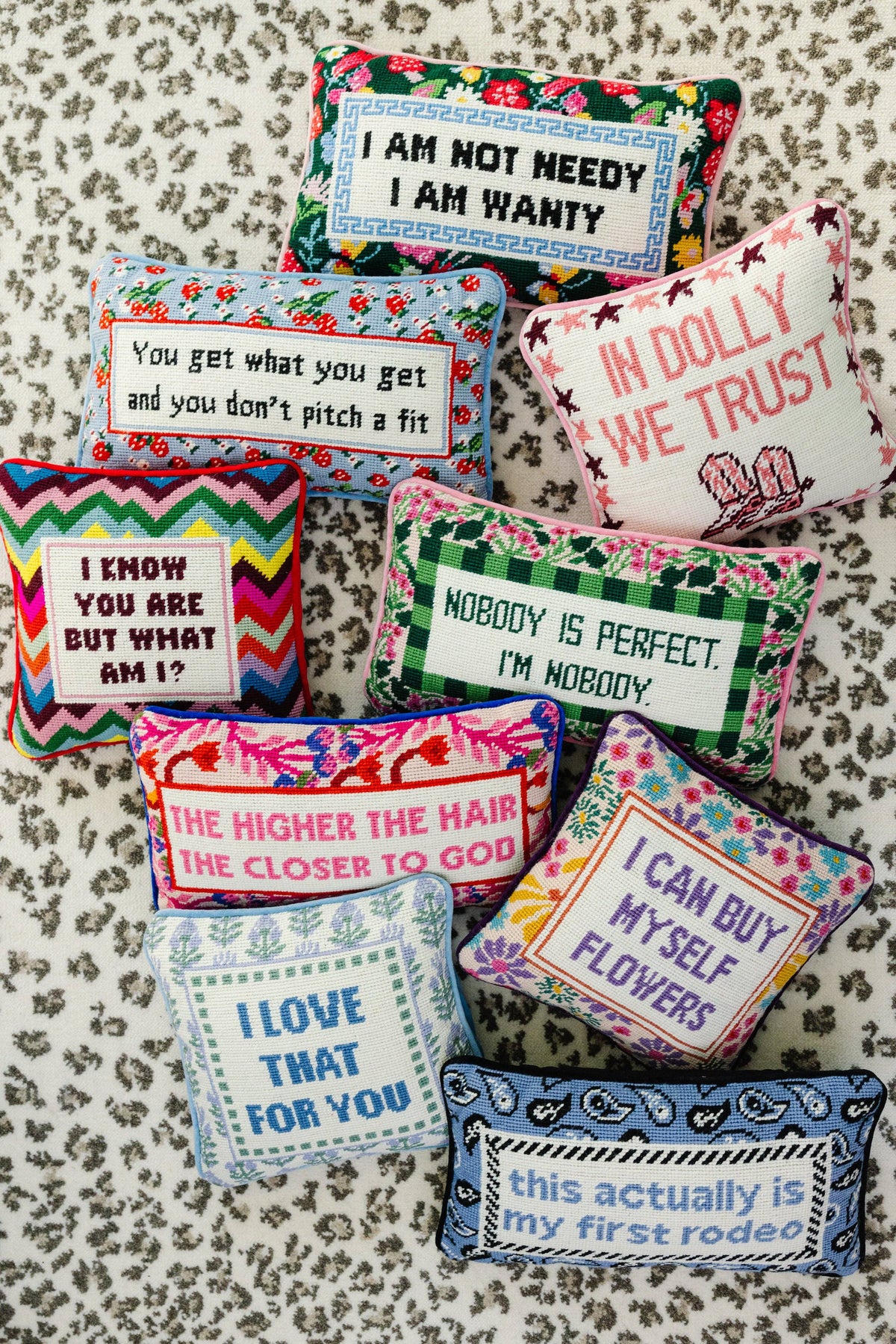 Trust Dolly Needlepoint Pillow