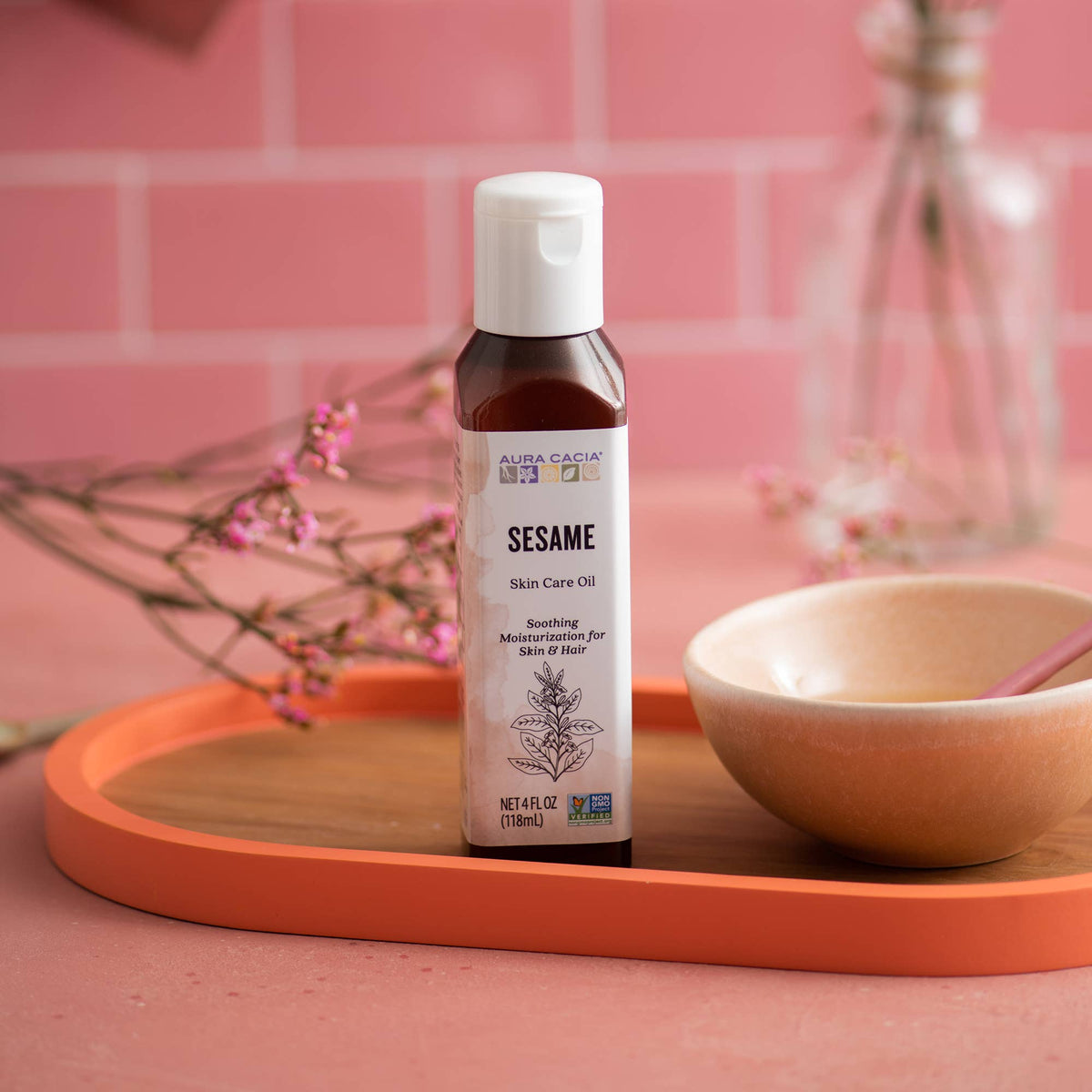 Moisturizing, Soothing Sesame Hair & Skin Care Oil 4 Fl Oz