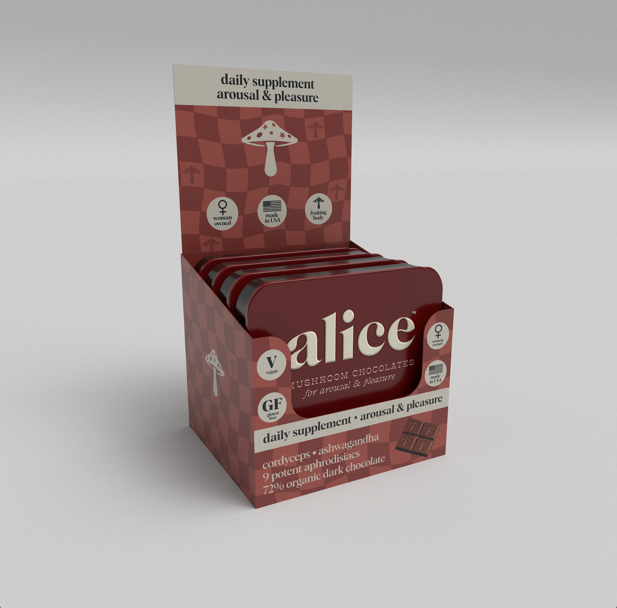 Happy Ending - mushroom chocolate supplement for wellness