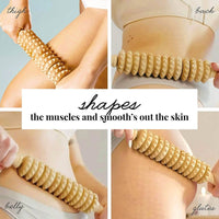 Wooden Cellulite Massage Roller Tool Brush Massager Leg Body