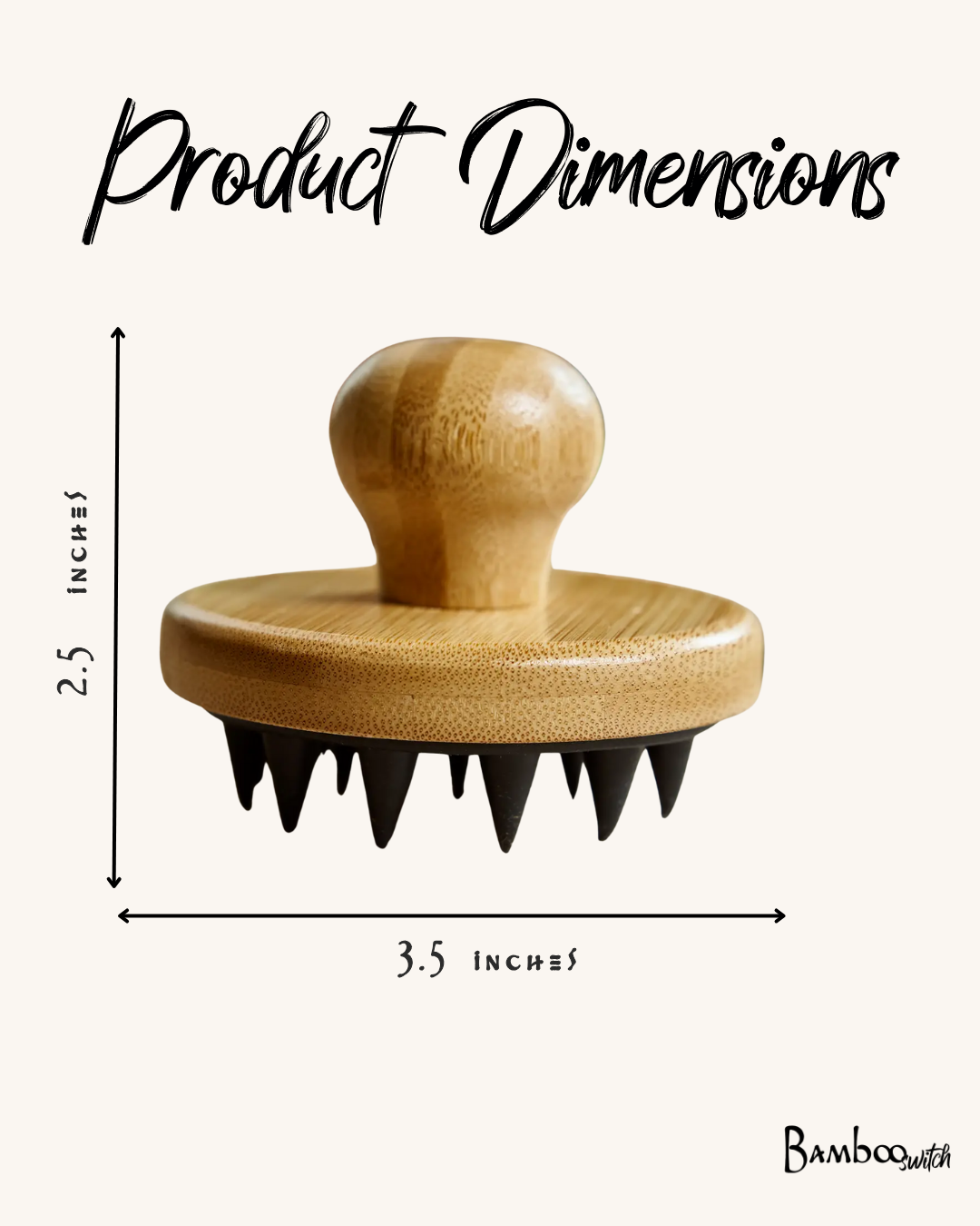 Bamboo + Silicone Scalp & Body Massager | Hair Bestseller