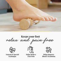 Foot Massager Massage Tool for Feet Wooden Roller 20 x 5 cm