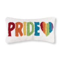 6" x 12" Pride Heart Hooked Pillow