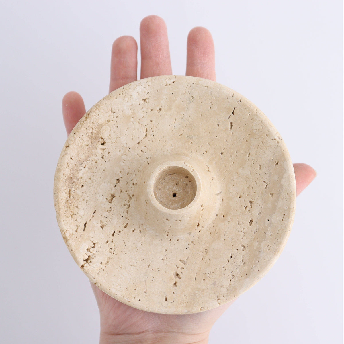 Travertine Palo Santo/Incense/Candle Holder