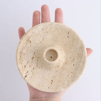 Travertine Palo Santo/Incense/Candle Holder