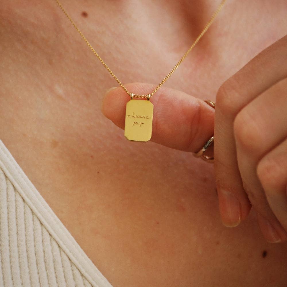 Choose Joy - 18k Gold-Dipped Pendant