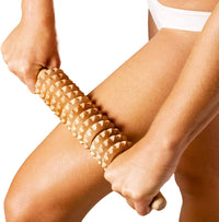 Wooden Cellulite Massage Roller Tool Brush Massager Leg Body