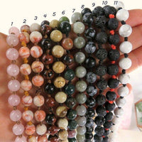 Crystal Gemstone Knotted Necklace - Mala Necklace Spiritual