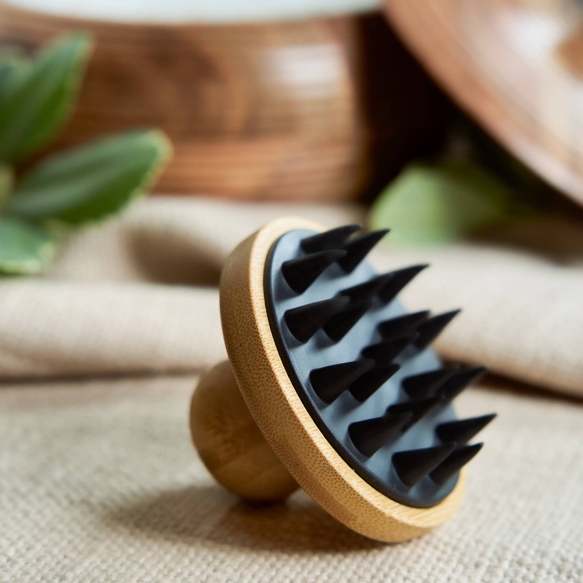 Bamboo + Silicone Scalp & Body Massager | Hair Bestseller