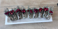 Premium White Sage Sticks with Red Roses