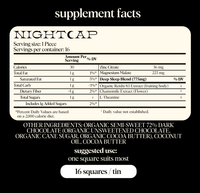 Nightcap — mushroom chocolate supplement for deep sleep