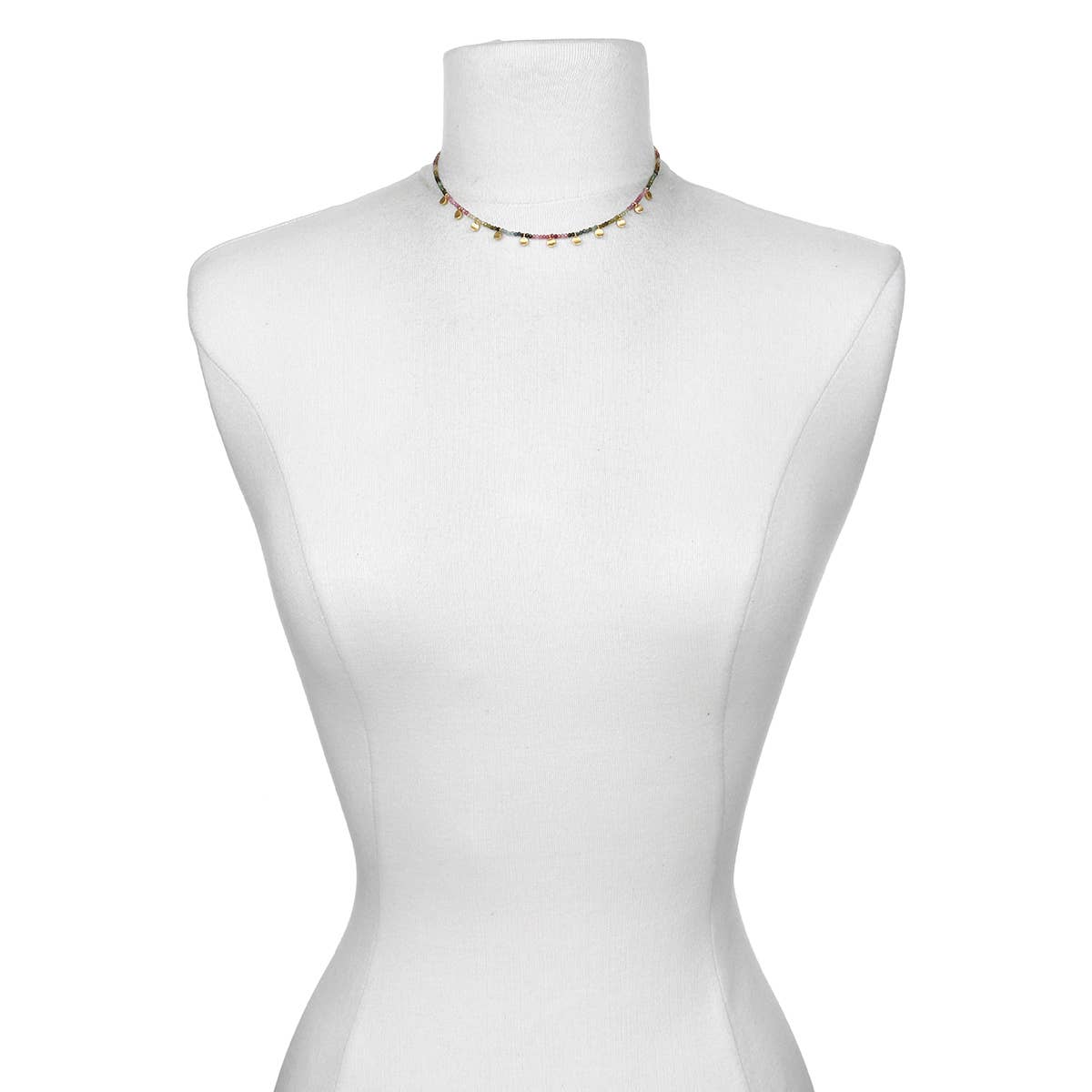 Tourmaline Gold Moon Choker Necklace
