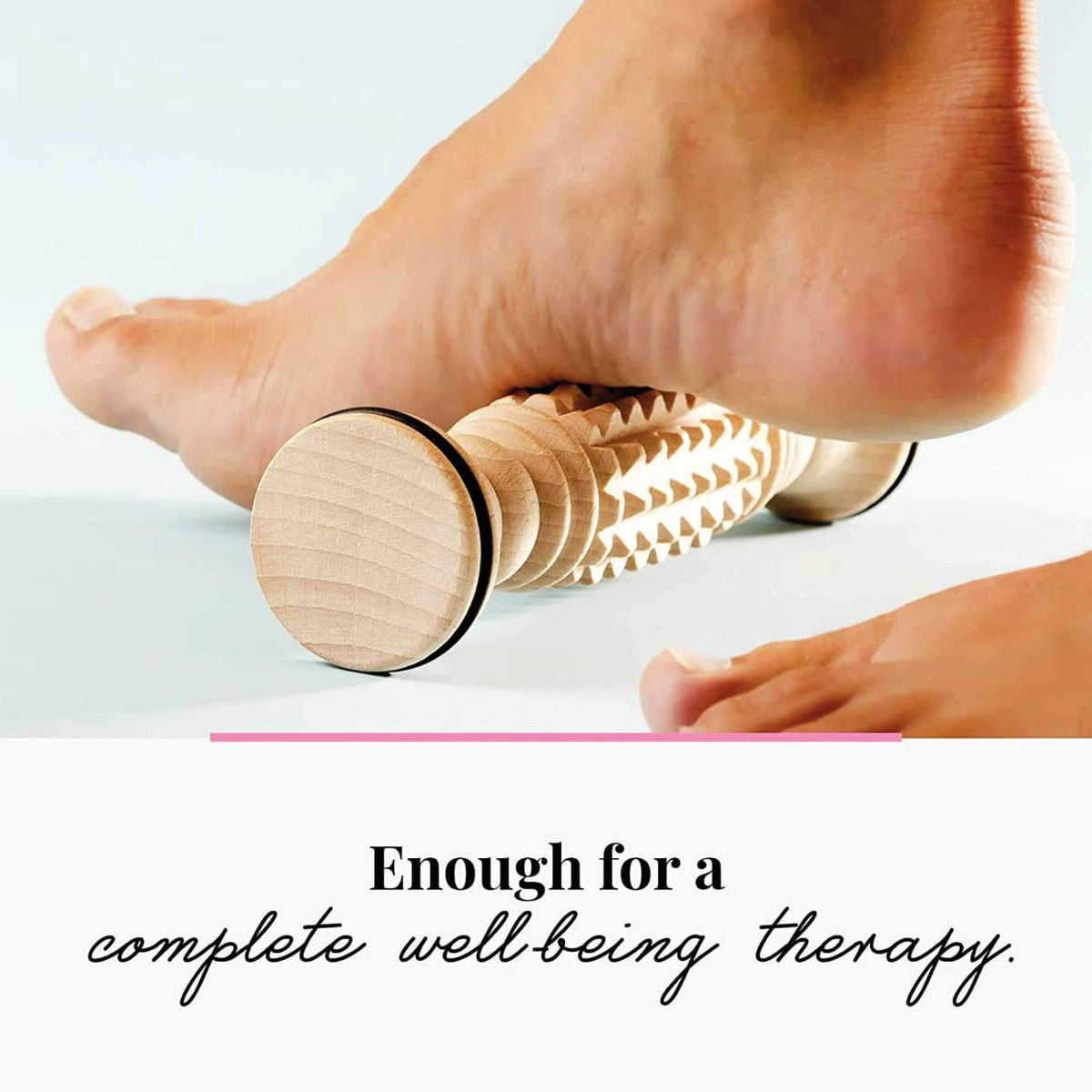 Foot Massager Massage Tool for Feet Wooden Roller 20 x 5 cm