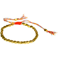 Brass & Copper Beads Tibetan Bracelet - Healing Luck