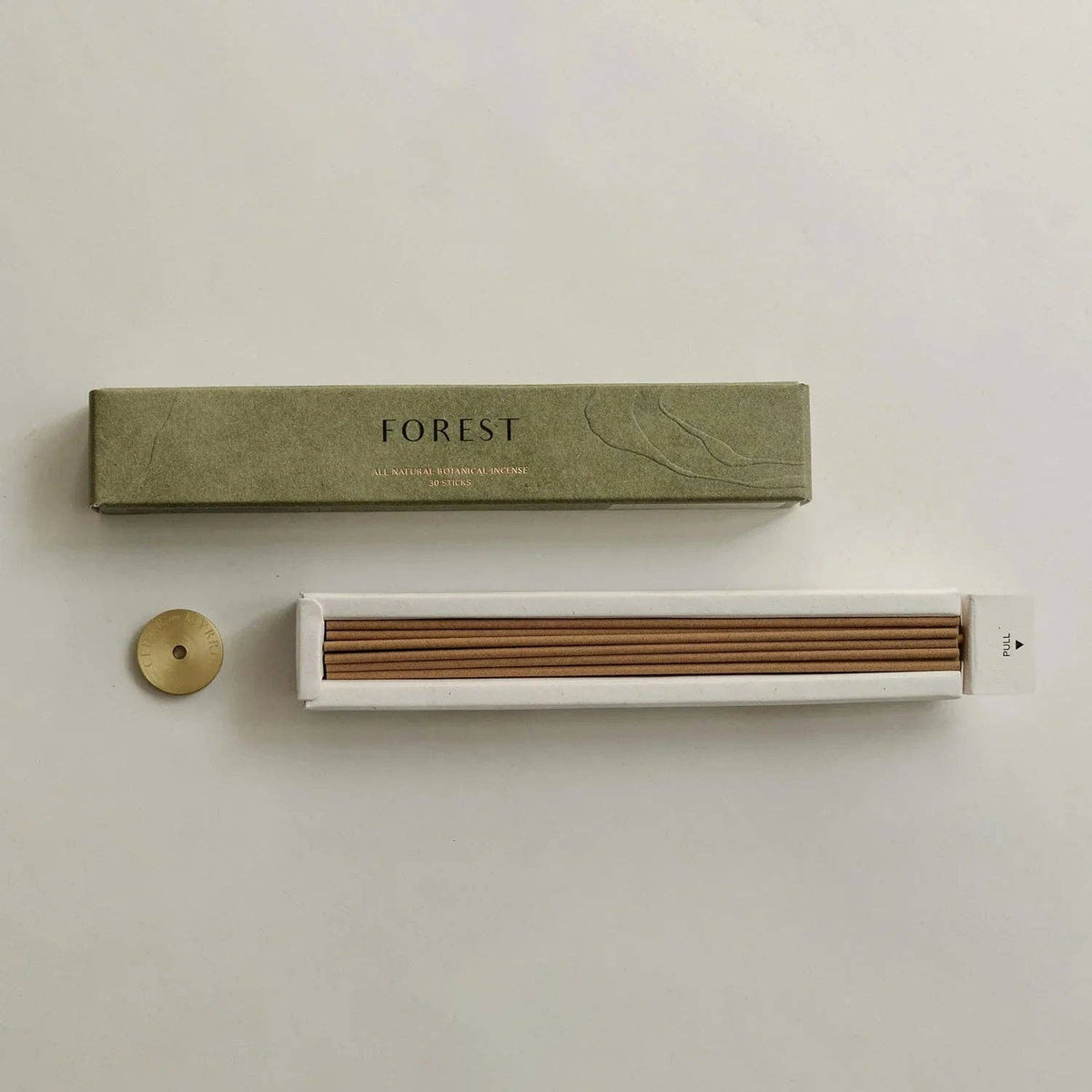 Aged Indian Sandalwood Incense Stick Set – 30 Sticks with Brass Holder