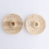 Travertine Palo Santo/Incense/Candle Holder