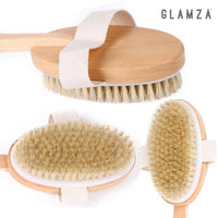 Glamza Pro Long Handle Dry Skin Body Brush