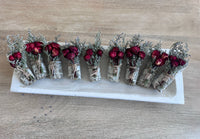 Premium White Sage Sticks with Red Roses