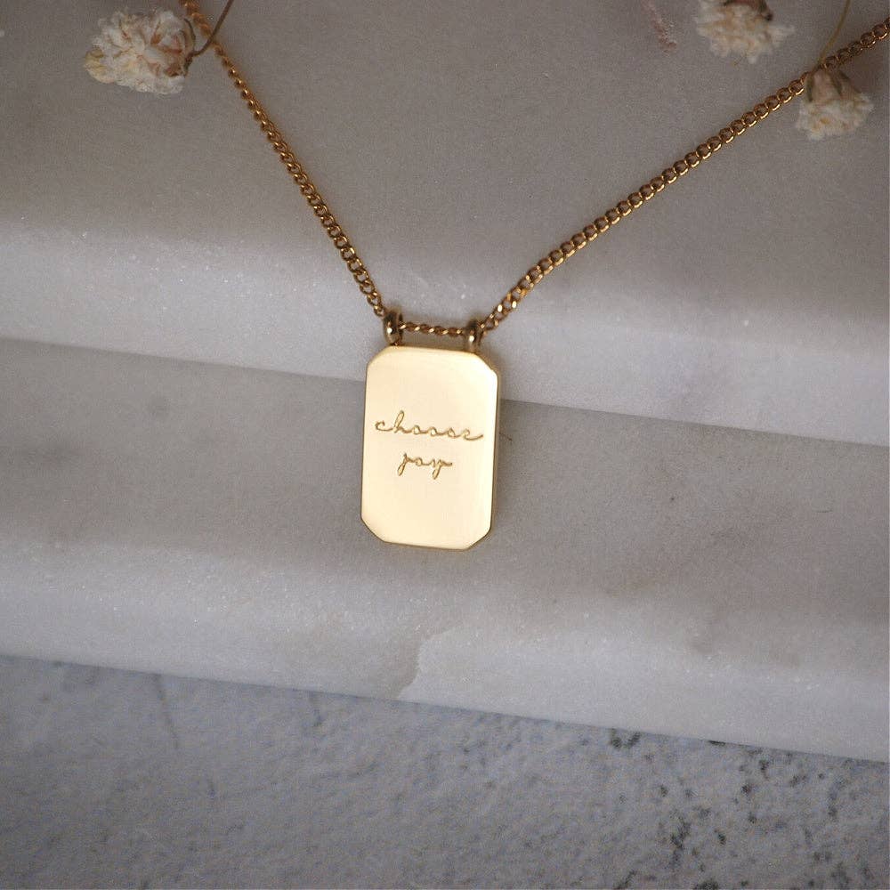 Choose Joy - 18k Gold-Dipped Pendant