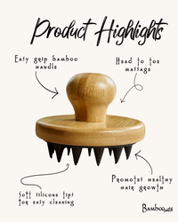 Bamboo + Silicone Scalp & Body Massager | Hair Bestseller